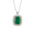 Mitchio Emerald Double Halo Dual Function Ring and Pendant M653