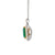 Mitchio Emerald Double Halo Dual Function Ring and Pendant M653