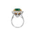 Mitchio Emerald Double Halo Dual Function Ring and Pendant M653