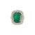 Mitchio Emerald Double Halo Dual Function Ring and Pendant M653