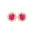 Naura Petal Halo Earrings - Sapphire Oval M752