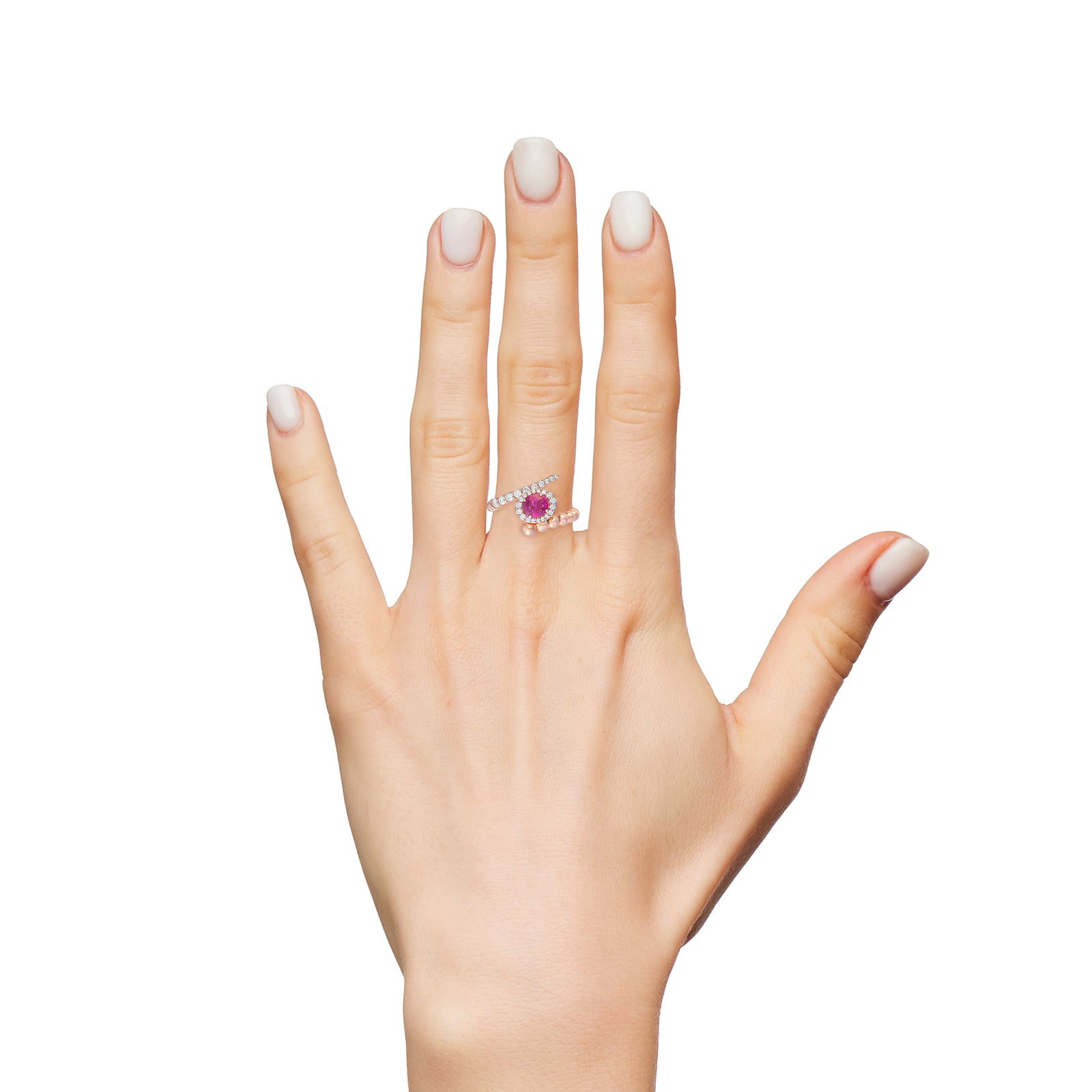 Glovea Graduated Bypass Halo Ring - Pink Oval M755