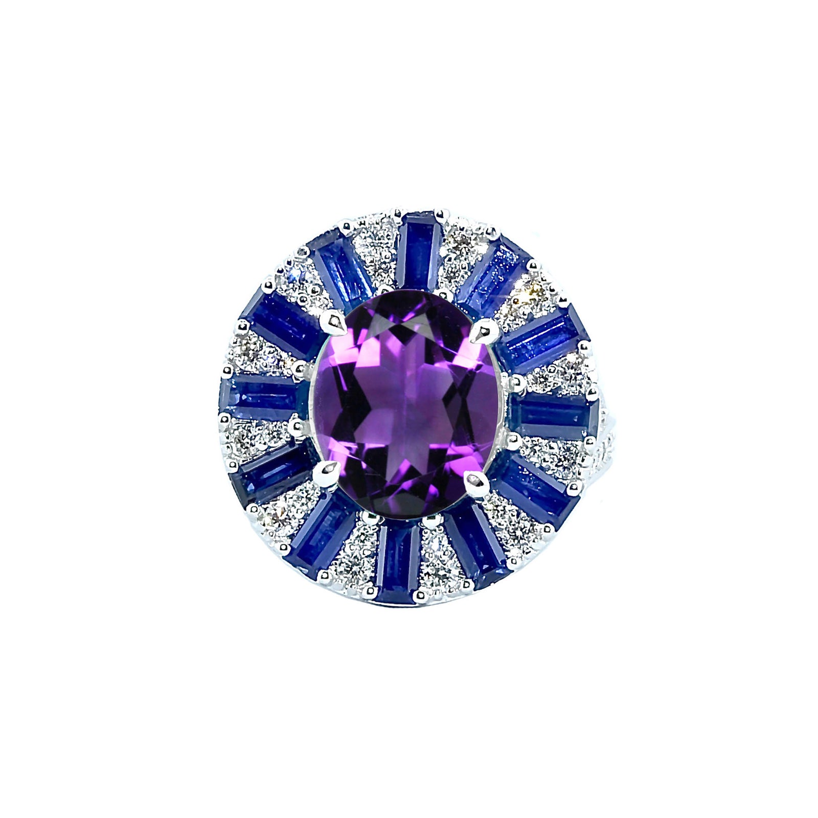 Maurino Starburst Halo Ring - Semi Precious Oval 2019-77