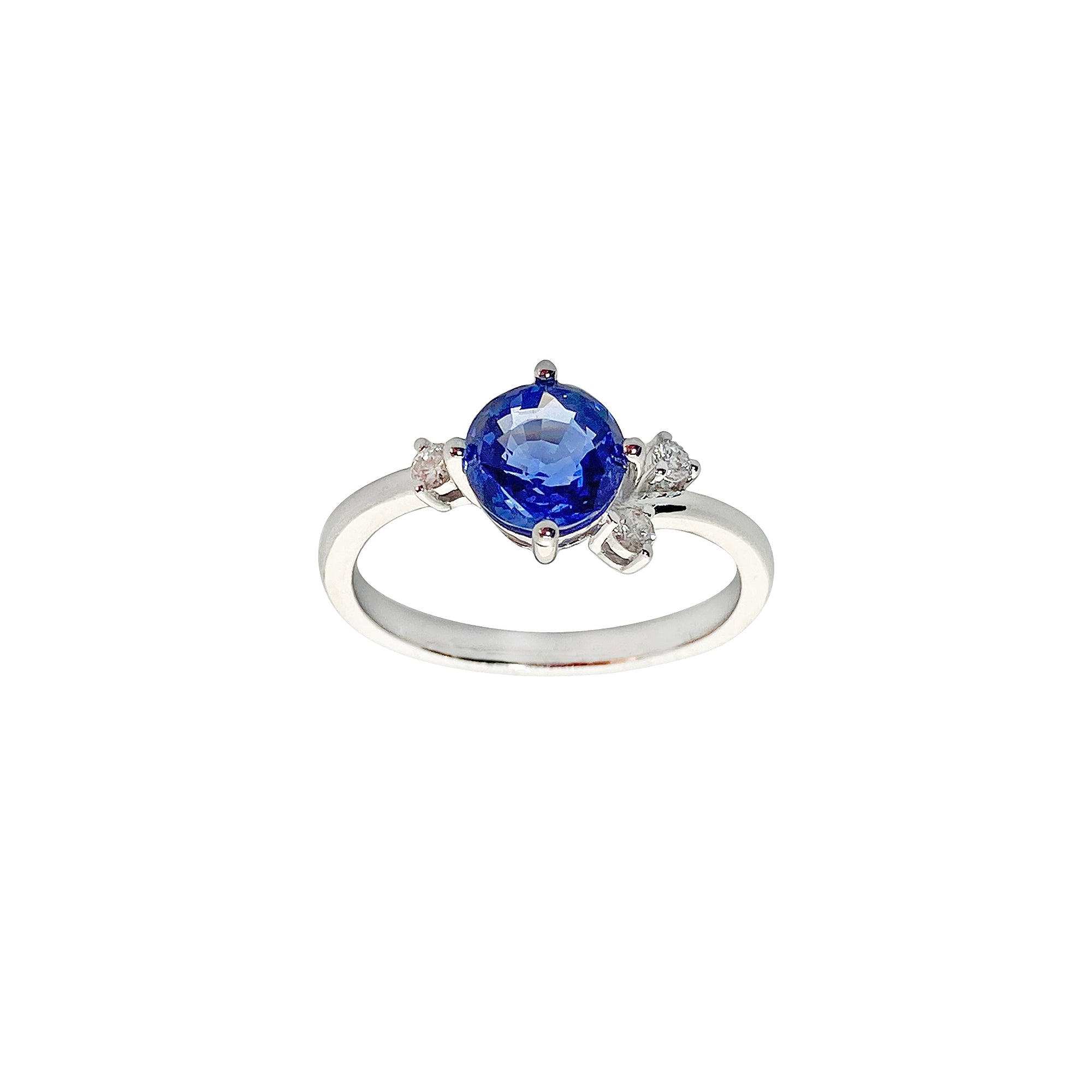 Mingary Cluster Engagement Ring - Blue Round 2021-116