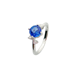 Mingary Cluster Engagement Ring - Blue Round 2021-116