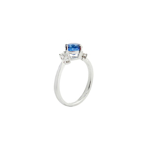 Mingary Cluster Engagement Ring - Blue Round 2021-116