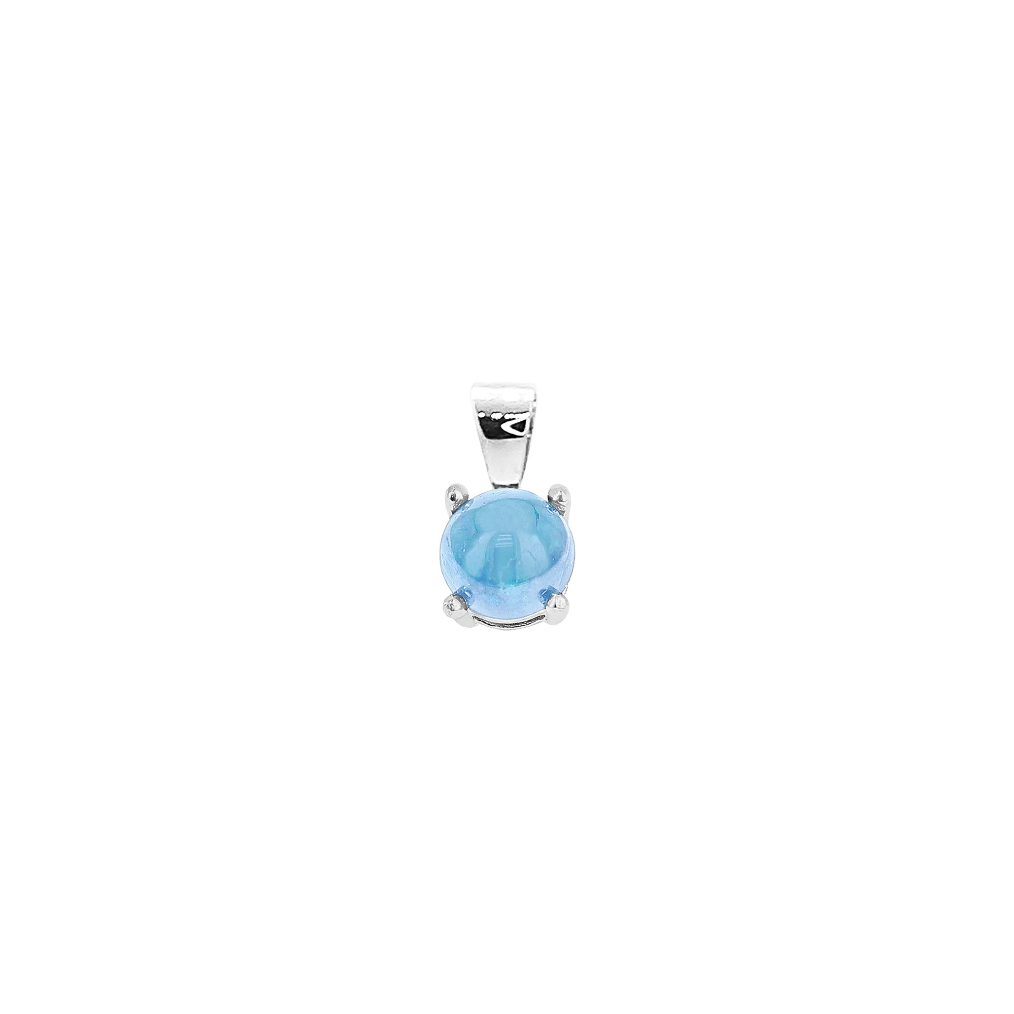 Muno Solitaire Pendant - Blue Round 2021-063