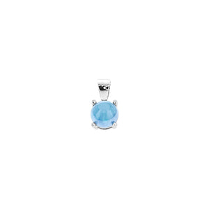 Muno Solitaire Pendant - Blue Round 2021-063