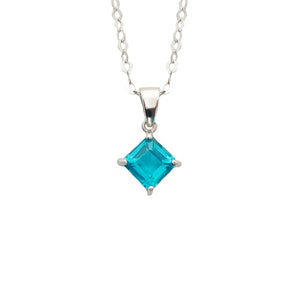 Muno Solitaire Pendant - Electric Blue Octagonal 2021-142