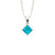 Muno Solitaire Pendant - Electric Blue Octagonal 2021-142