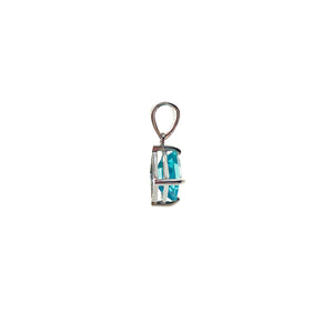 Muno Solitaire Pendant - Electric Blue Octagonal 2021-142