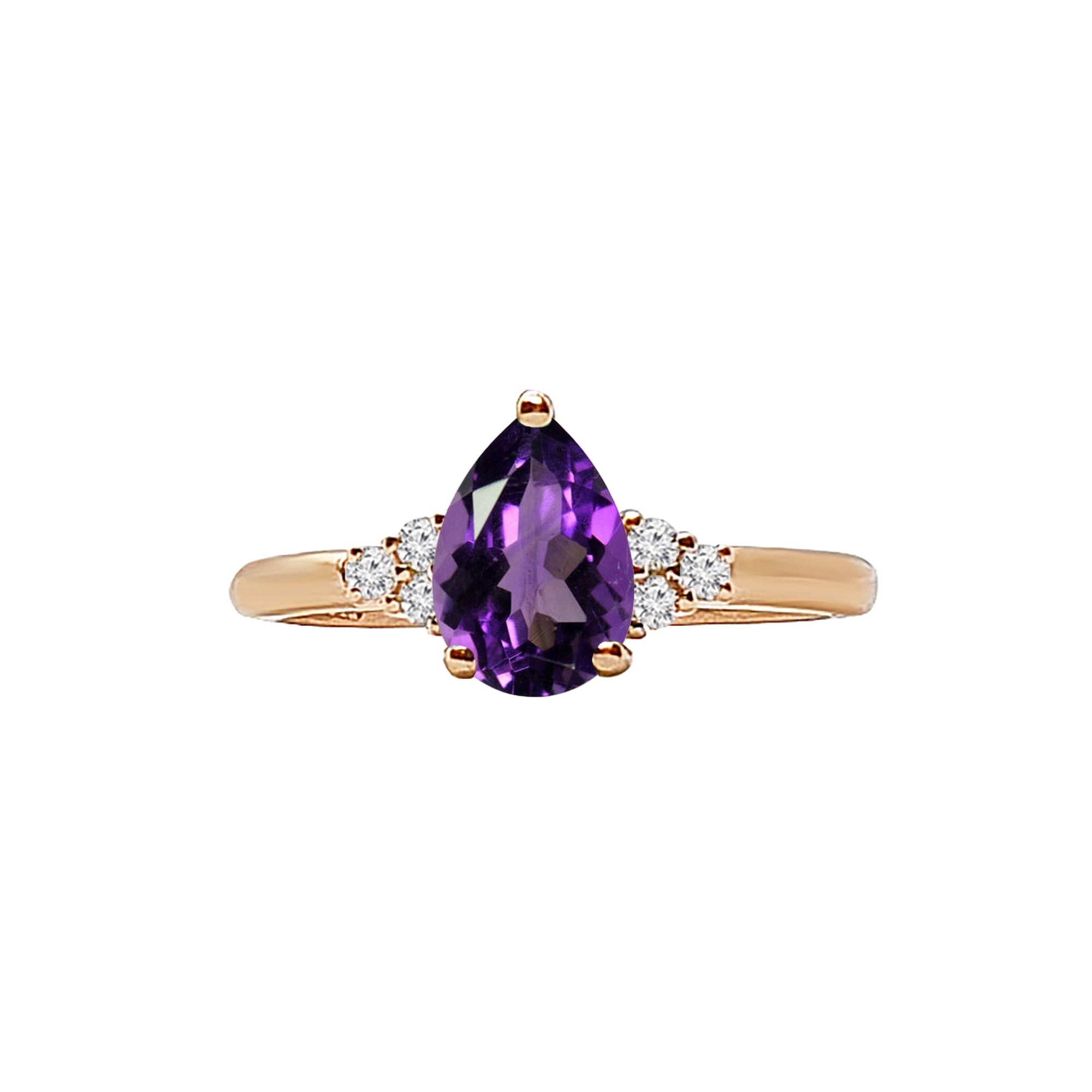 Nurja Three Stone Ring - Semi Precious Pear 2020-156