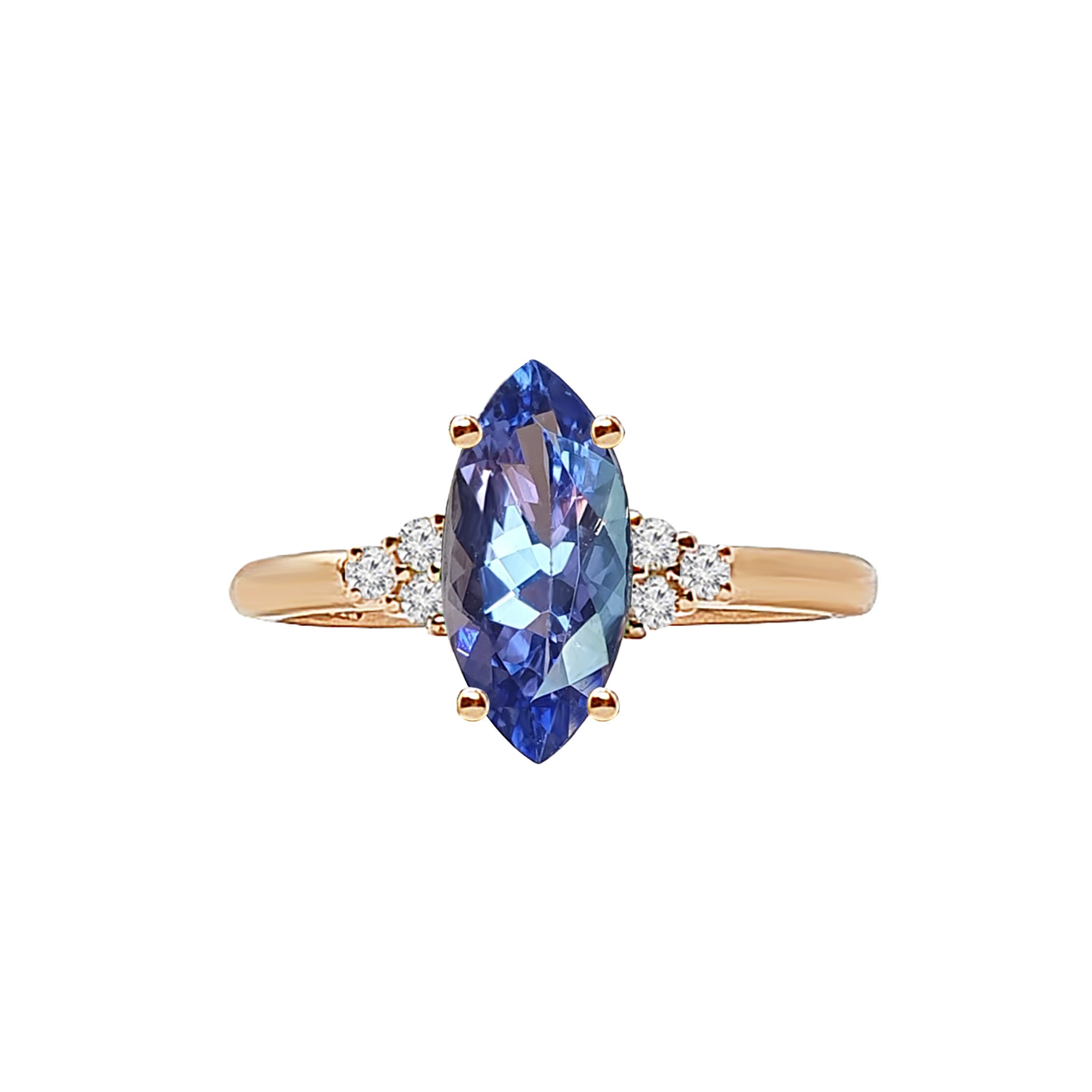 Nurja Three Stone Ring - Tanzanite Marquise 2020-156