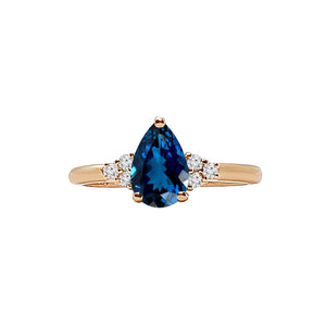 Nurja Three Stone Ring - Semi Precious Pear 2020-156