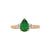 Nurja Three Stone Ring - Green Pear 2020-156