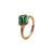 Petero Solitaire Bezel Gemstone Ring - Green Emerald 2021-029