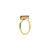 Petra Solitaire Gemstone Ring Small - Bicolour Baguette 2021-013