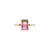 Petra Solitaire Gemstone Ring Small - Bicolour Baguette 2021-013