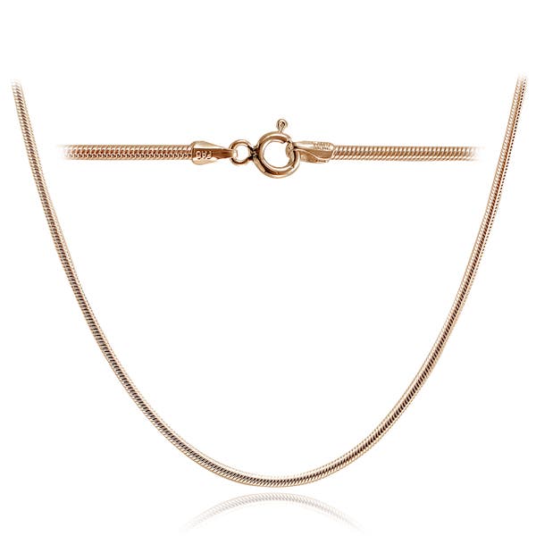 Square Snake 925 Sterling Silver Chains AG568 AG569