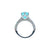 Shana Vintage Milgrain Solitaire Gemstone Ring - Paraiba Round 2021-022