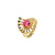 Shell Pure Hard Gold Gemstone Ring 2021-245