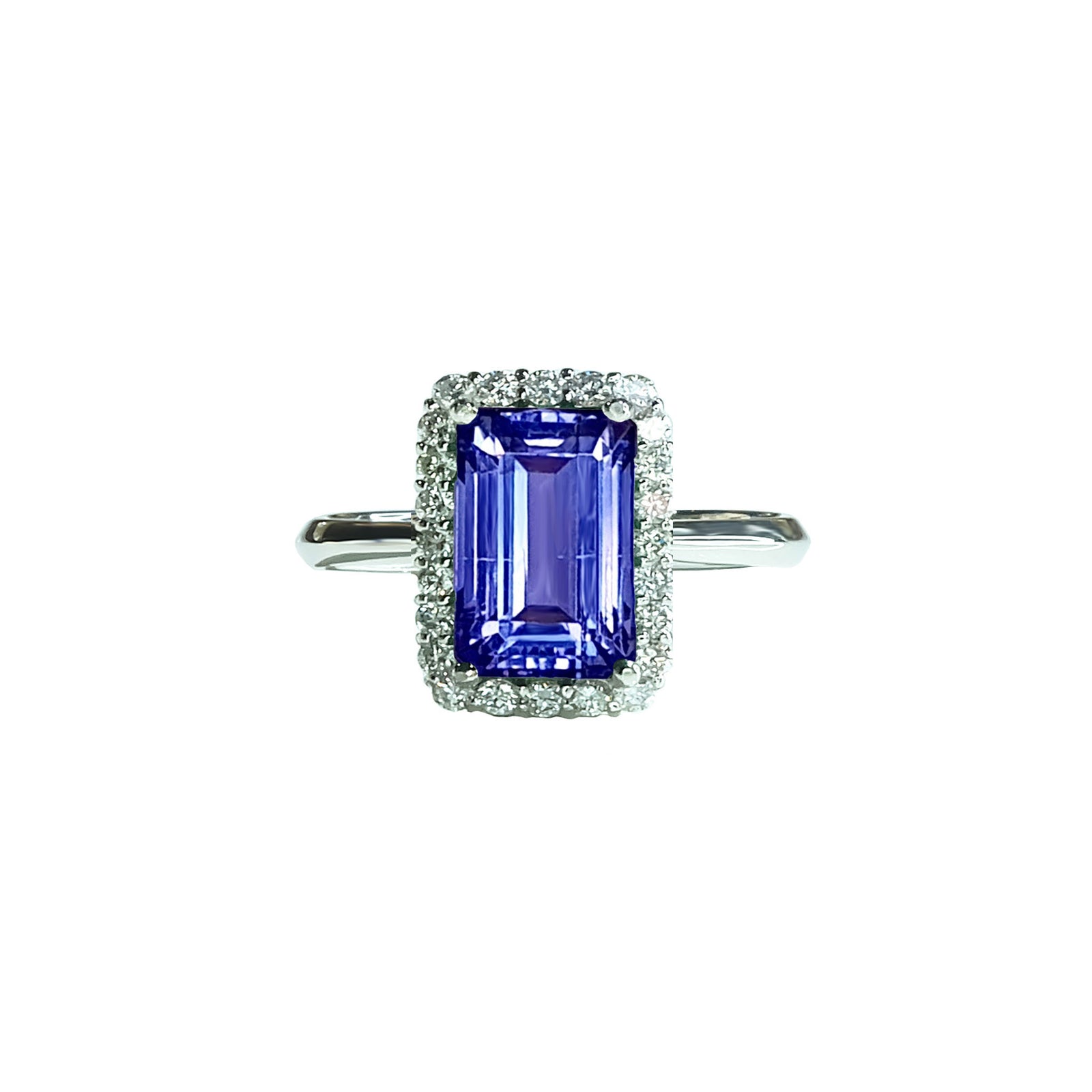 Siryo Halo Ring - Tanzanite Emerald 2019-008