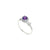 Halo Edio Cross Engagement Ring - Purple Round W215 SR2927
