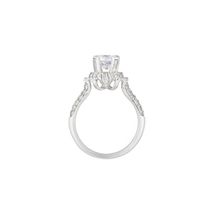 Halo Diadem Engagement Ring - 0.5-0.8CT SR3409 AG699