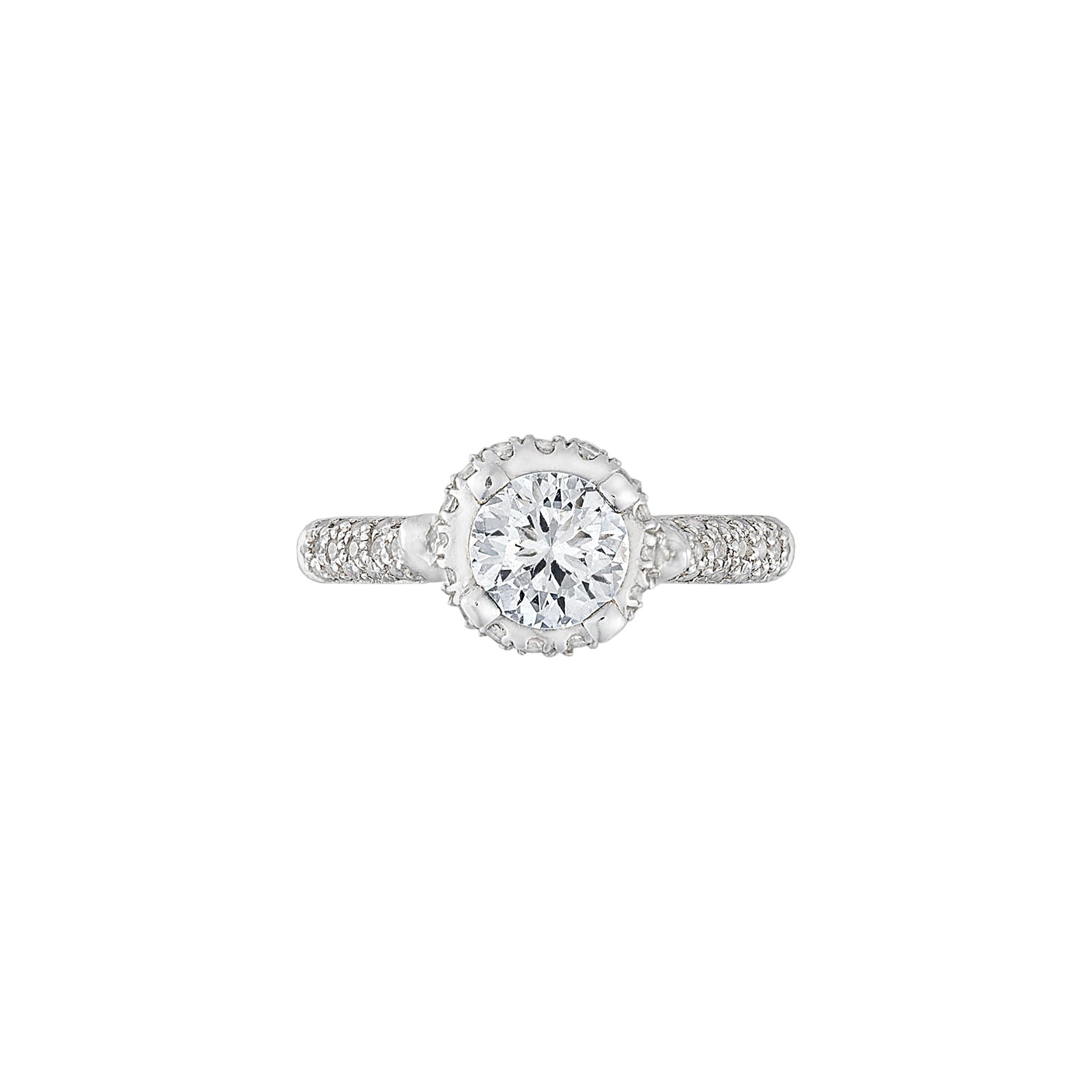 Halo Diadem Engagement Ring - 0.5-0.8CT SR3409 AG699
