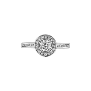 Halo Dove Engagement Ring - 0.3CT SR3508 AG700-13