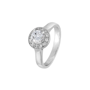 Halo Hove Engagement Ring - 0.5CT SR3600 AG693