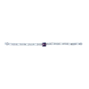 Swas CZ Bracelet With Centre Stone - Purple Princess 2021-114