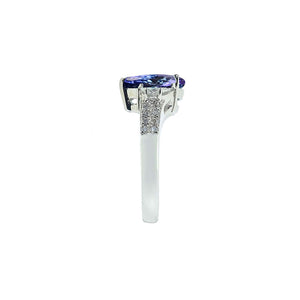 Tiara Three Stone Ring - Tanzanite Pear W196