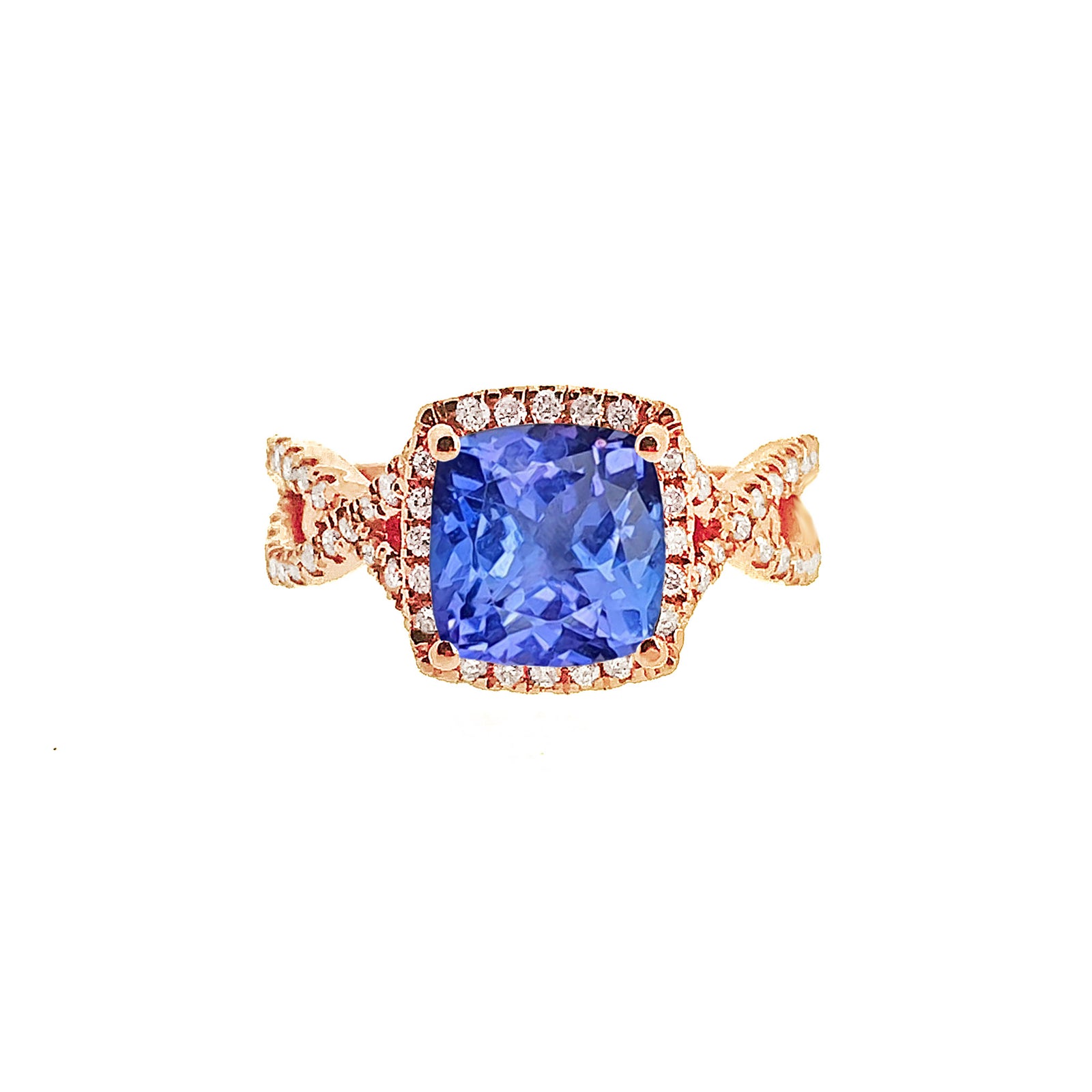 Tzerry Cushion Halo Ring - Tanzanite Cushion 2019-191
