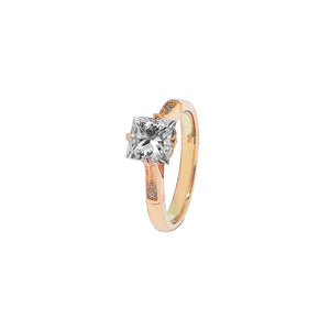 Uno Emma Vintage Princess Cut Solitaire Ring W216 M338-M341