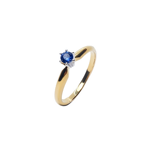 Autium Uno Vinto Solitaire Engagement Ring - Blue Round A006