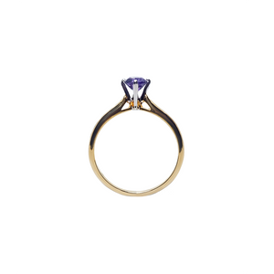 Autium Uno Vinto Solitaire Engagement Ring - Purple Round A005