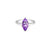 Marc Half Bezel Solitaire Ring - Purple Marquise W035