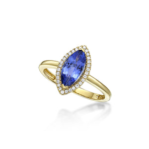 Chroasia Marquise Halo Ring - Tanzanite Marquise W044