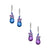 Iguni Multi Stone Dangling Earrings - Colour Change Oval W081