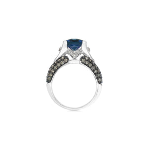 Rola Cocktail Ring - Blue Long Cushion W089