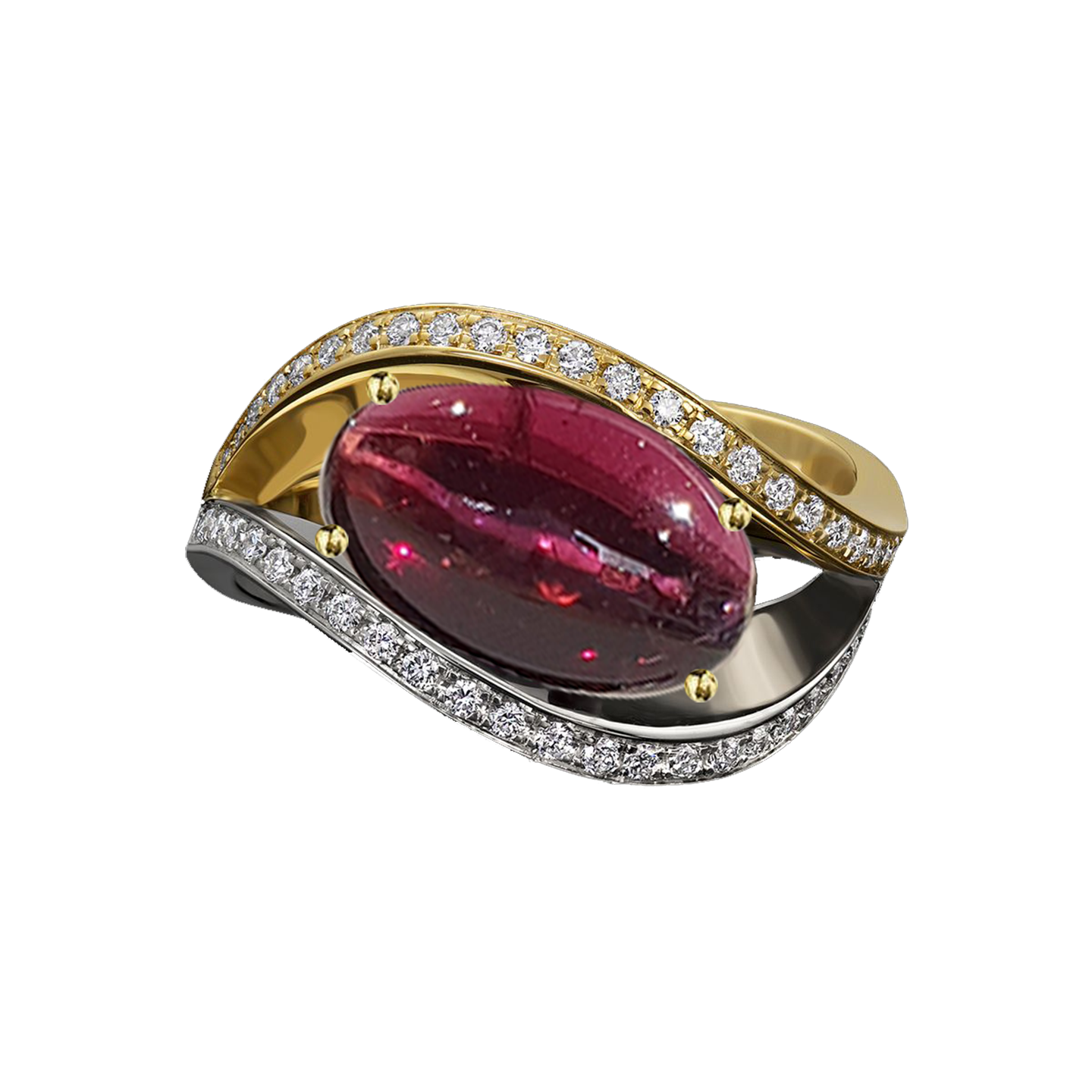 Quinee Contemporary Ring - Red Oval W100