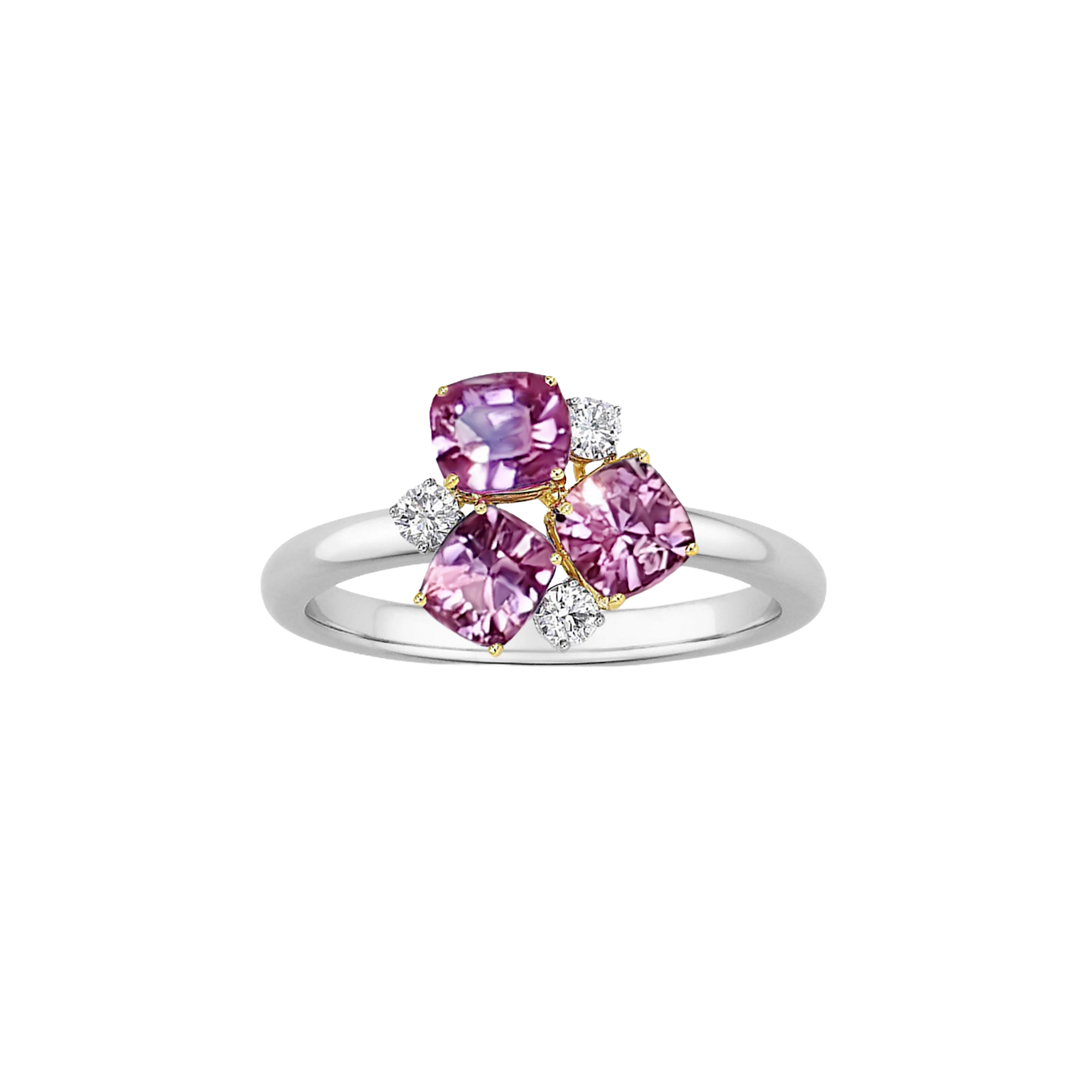 Darlia Cluster Ring - Pink Cushion W122