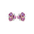 Darlia Cluster Ear Studs - Pink Cushion W126