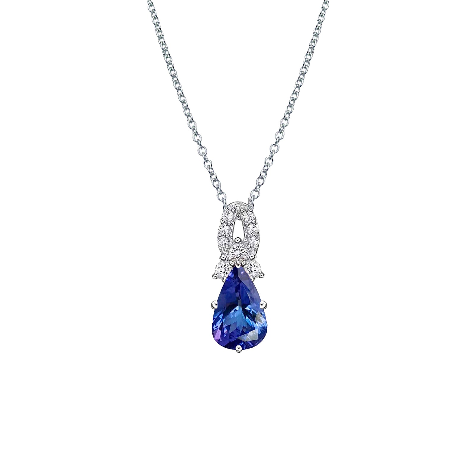 Armas Cluster Pendant - Tanzanite Pear W128