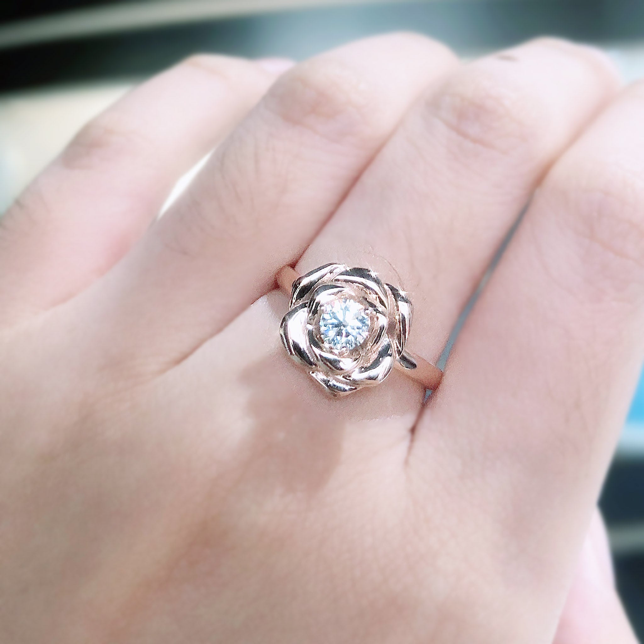 nazeera diamond rose engagement ring 0.3ct-0.5ct w218 - autium jewels