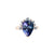 Polly Starburst Semi Halo Ring - Tanzanite Pear W132