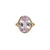 Kelsi Semi Halo Gemstone Ring - Pink Oval W135