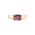 Sia Solitaire East-to-West Setting Ring - Pink Long Cushion W140