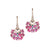 Tully Cluster Dangling Earrings - Pink Cushion W146